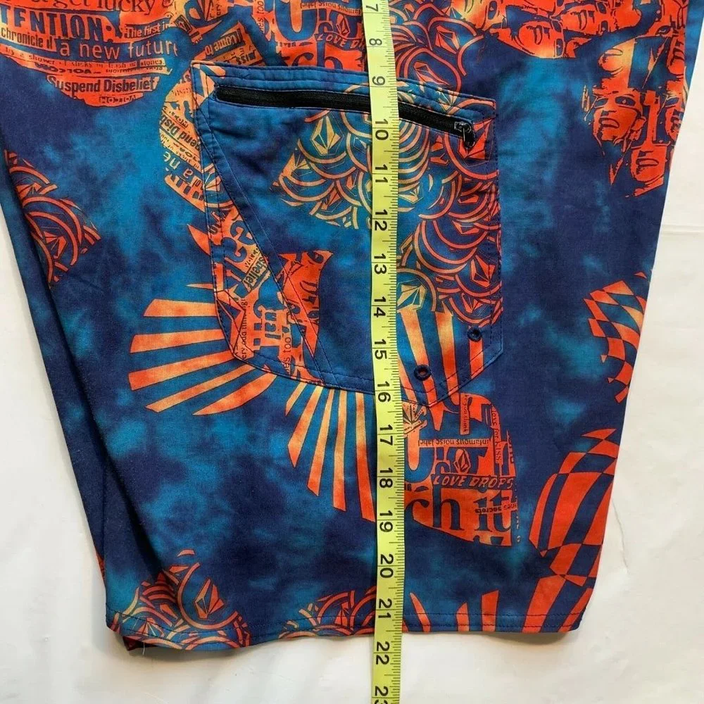 Volcom Lido Weedo Board Shorts Swim Trunks Mens 40 Stretch Floral Print Colorful